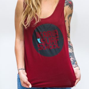 tank top, burgundy, woman